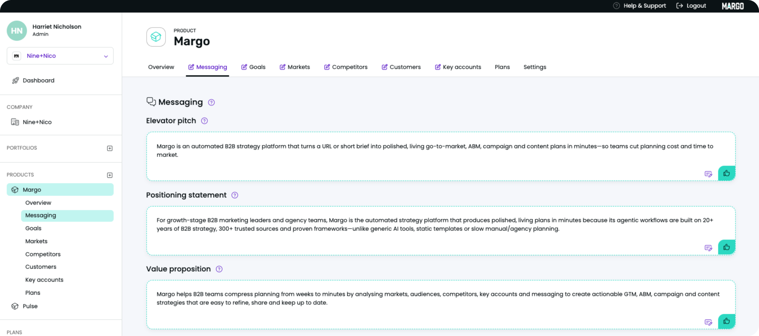 Margo messaging framework screenshot.